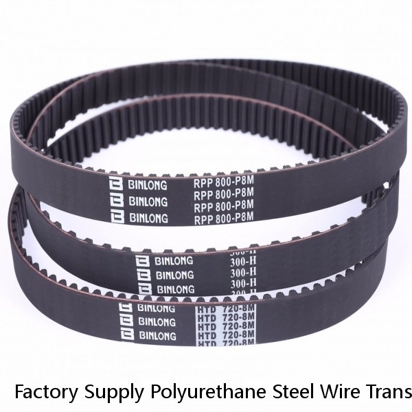 Factory Supply Polyurethane Steel Wire Transmission TPU Coated 3m 5m 8m 14m PU Timing Belt Industrial