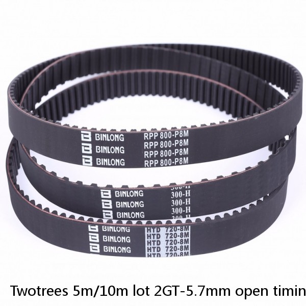 Twotrees 5m/10m lot 2GT-5.7mm open timing transmission belt, Gates rubber timing belt for 3D printer wholesale