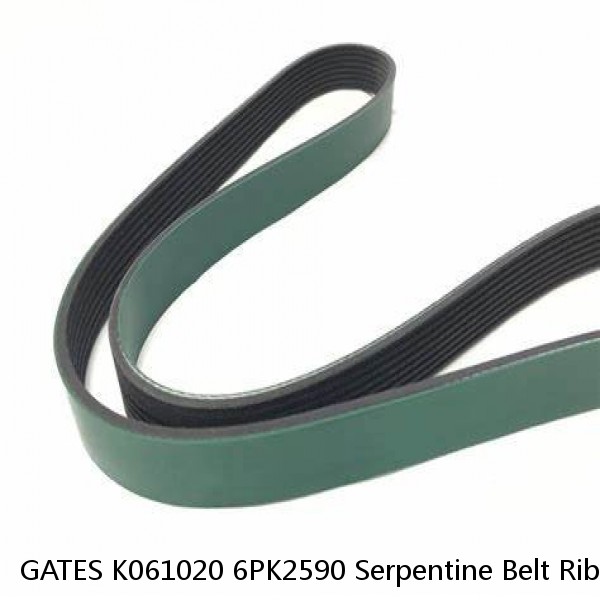 GATES K061020 6PK2590 Serpentine Belt Rib Ace Precision Engineered V Ribbed Belt