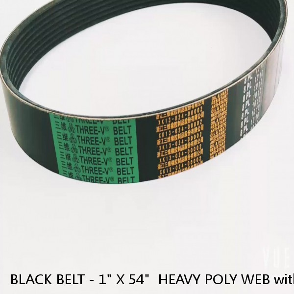 BLACK BELT - 1" X 54"  HEAVY POLY WEB with SIDE RELEASE BUCKLE