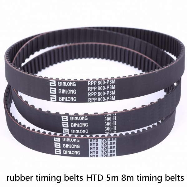 rubber timing belts HTD 5m 8m timing belts with rubber #1 image