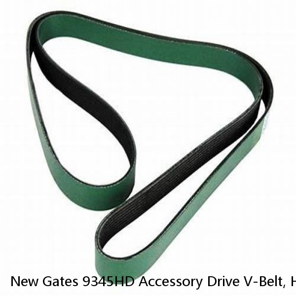 New Gates 9345HD Accessory Drive V-Belt, Heavy Duty Green Stripe. 1/2"x34-7/8" #1 image